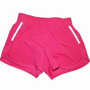 ATHLETIC WORKS girls medium 7/8 solid magenta hot pink activewear shorts